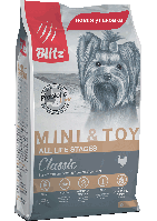 Blitz Classic Adult Mini&Toy Breeds, корм для взрослых собак мелких пород, уп.0,500 кг.