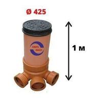 Колодец канализационный пластиковый Ду-425 мм (1м) Продаются в комплекте.