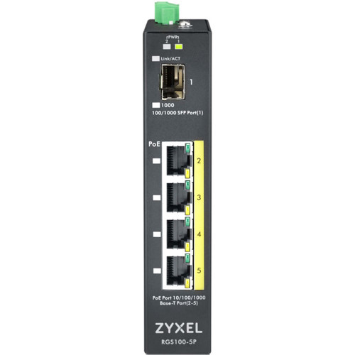 Zyxel RGS100-12P коммутатор (RGS100-5P-ZZ0101F) - фото 1 - id-p75451811