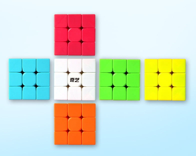 Профессиональный Кубик Рубика 3 на 3 Qiyi Cube в цветном пластике. Оригинал. Рассрочка. Kaspi RED