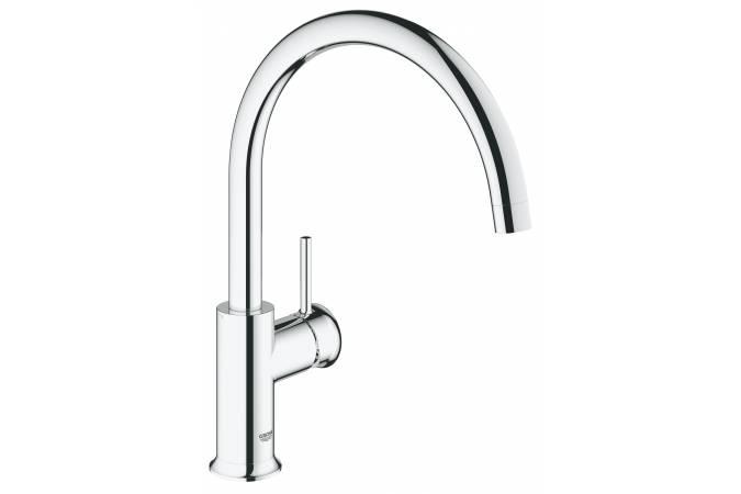 Смеситель высокий для мойки/кухни GROHE Bau Classic