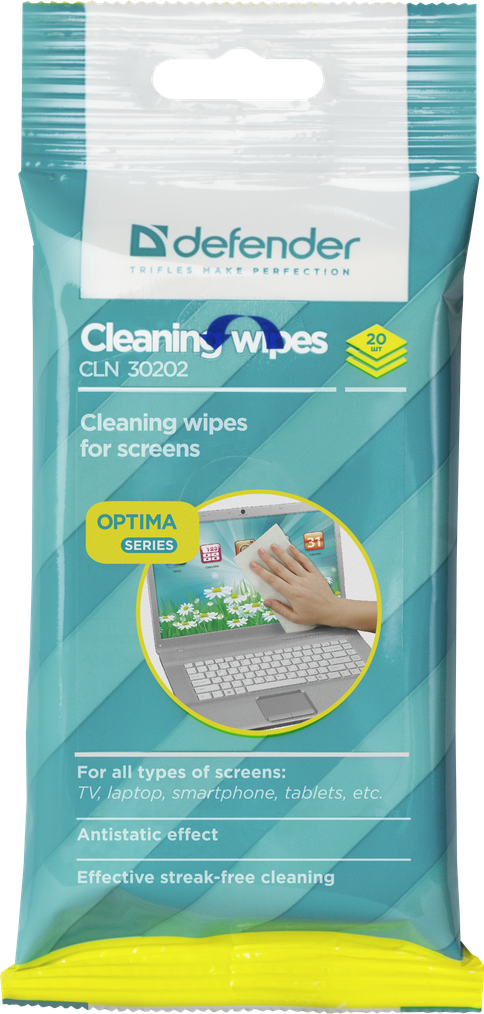 Чистящее салфетки Defender CLN 30202 Optima 20 шт