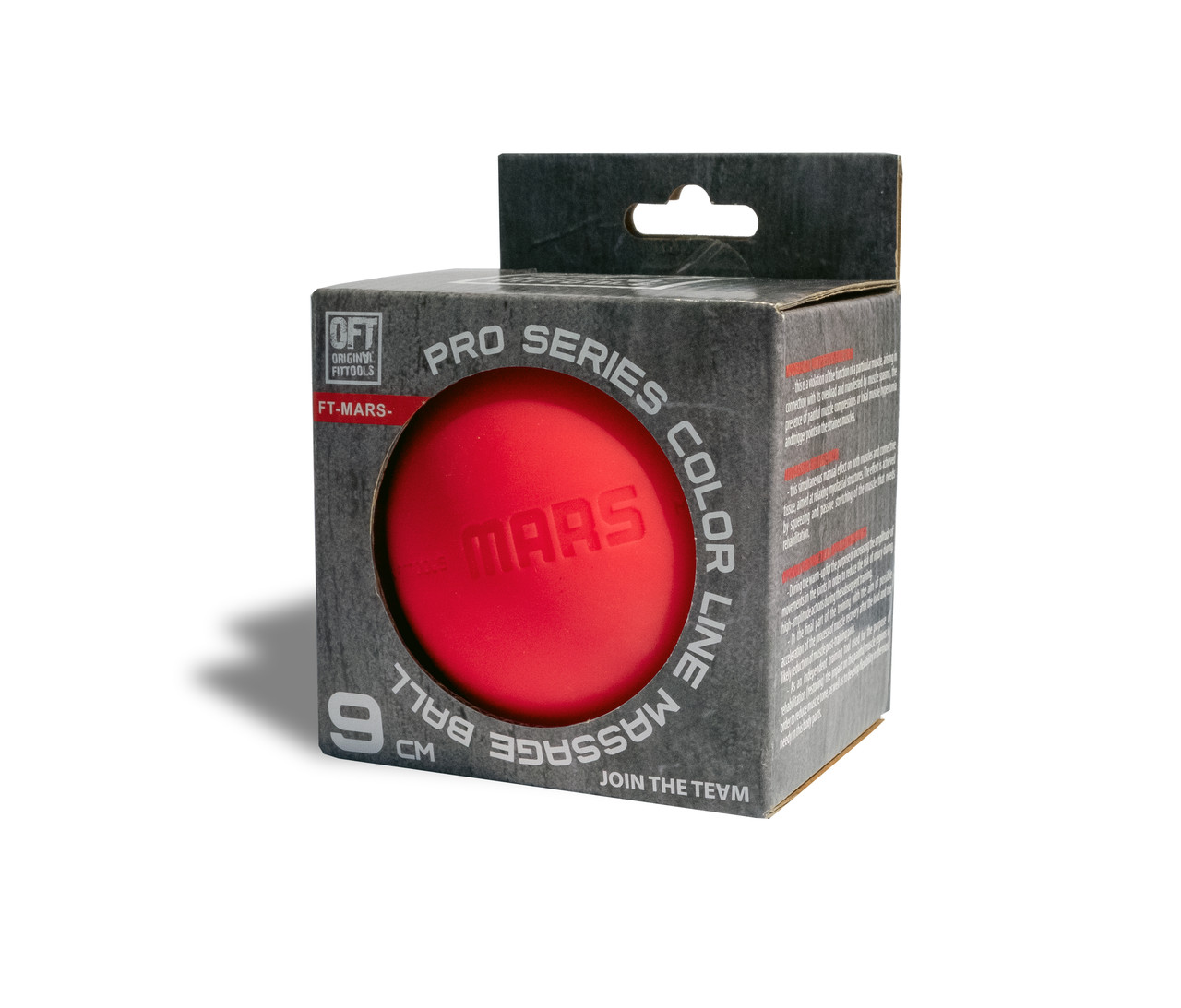 Мяч для МФР 9 см одинарный красный FT-MARS-RED - фото 2 - id-p83165279