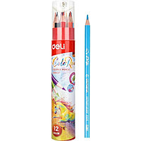 Цветные карандаши 12цв Deli C00307 в тубусе