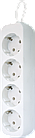 Удлинитель с заземлением DEFENDER E430 (White, 3.0 м, 4 розетки)