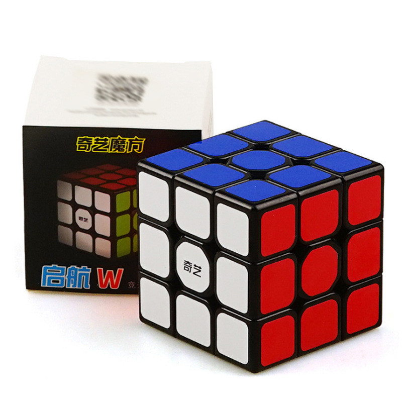 Оригинал 100%. Кубик Рубика 3 на 3 Qiyi Cube в черном пластике. Рассрочка. Kaspi RED