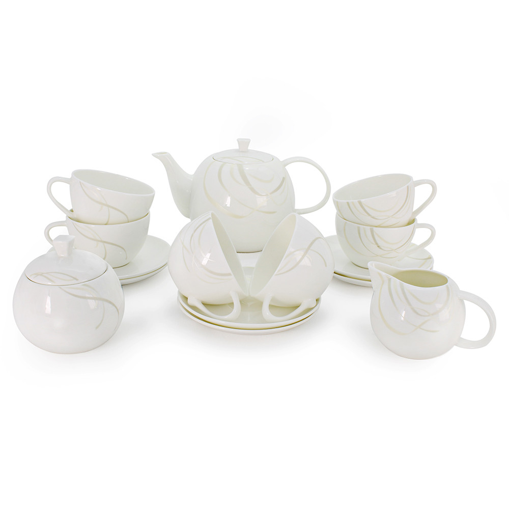 Фарфоровый чайный сервиз 6 персон Элегия (Акку, Казахстан), фото 1