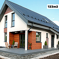 Каркасно модульный дом 123m2 из ЛСТК 10х13m