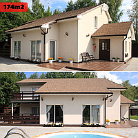 Каркасно модульный дом 174m2 из ЛСТК 17х13m