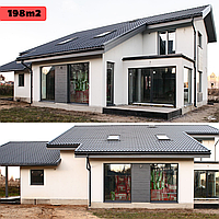 Каркасно модульный дом 198m2 из ЛСТК 17х13m