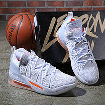 Баскетбольные кроссовки Nike LeBron 18 ( XVIII) White Orange (36-46), фото 3