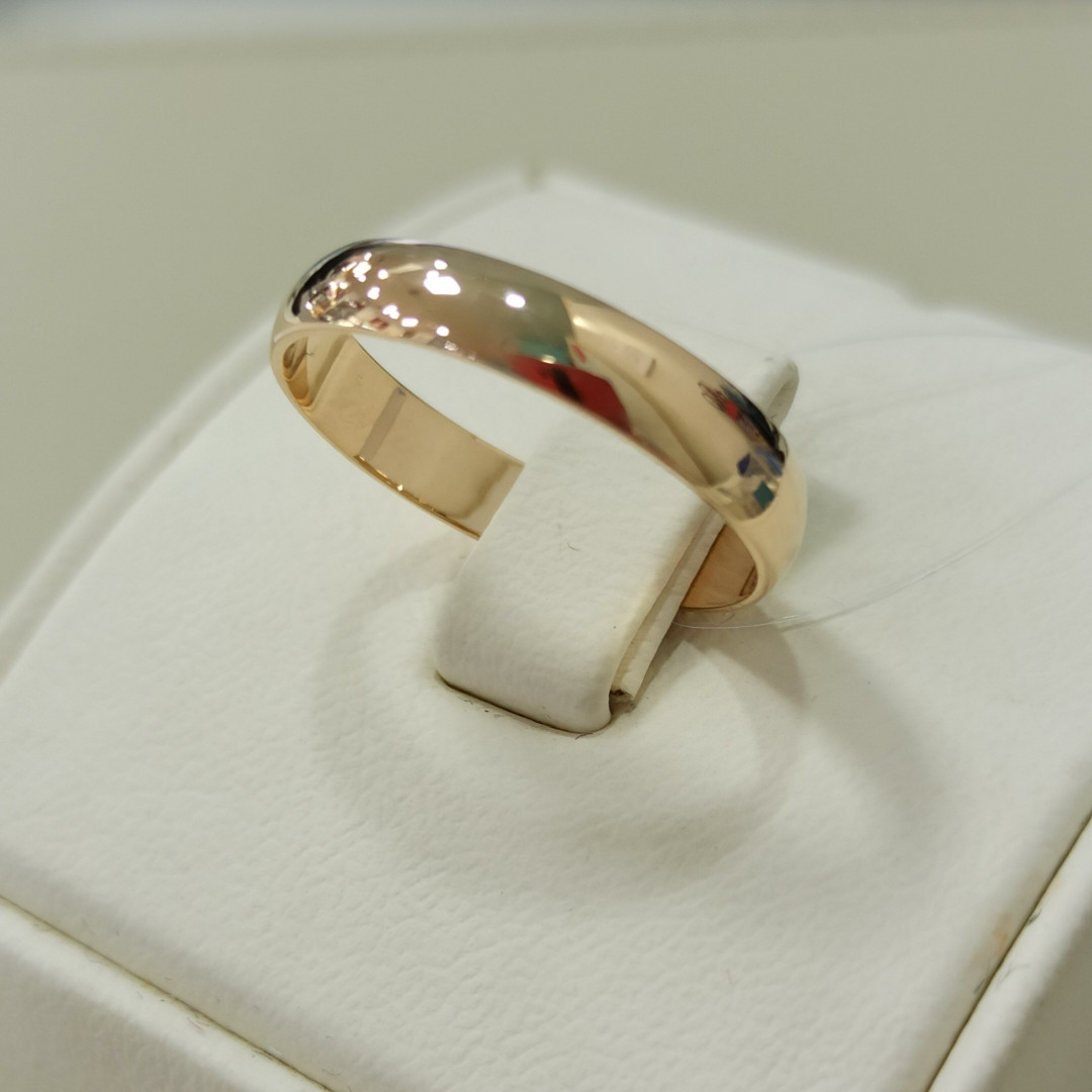 Обручальное кольцо / красное золото-18,5 размер
