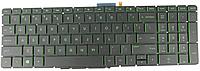 Клавиатура для HP 15-BW черная с зеленой подсветкой