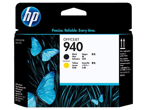 HP C4900A Печатающая головка черный и желтый, HP 940