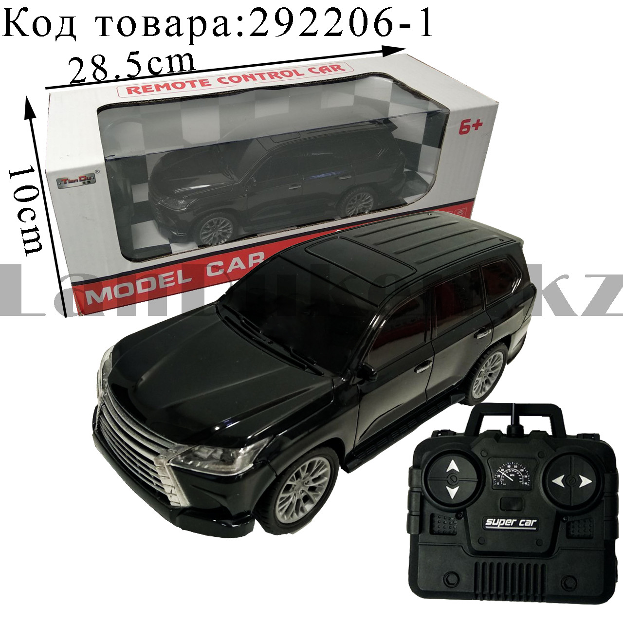 Машинка радиоуправляемая на батарейках с фарами Remote Control Car №5524-4А 1:20 черного цвета - фото 1 - id-p83221521
