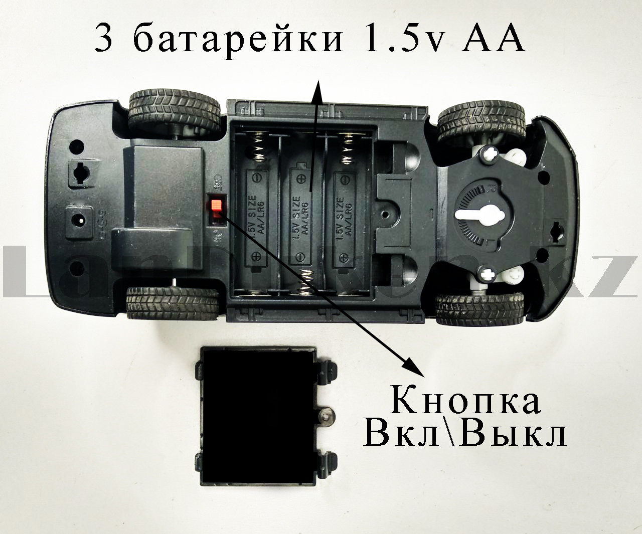 Машинка радиоуправляемая на батарейках с фарами Remote Control Car №5524-4А 1:20 черного цвета - фото 7 - id-p83221521