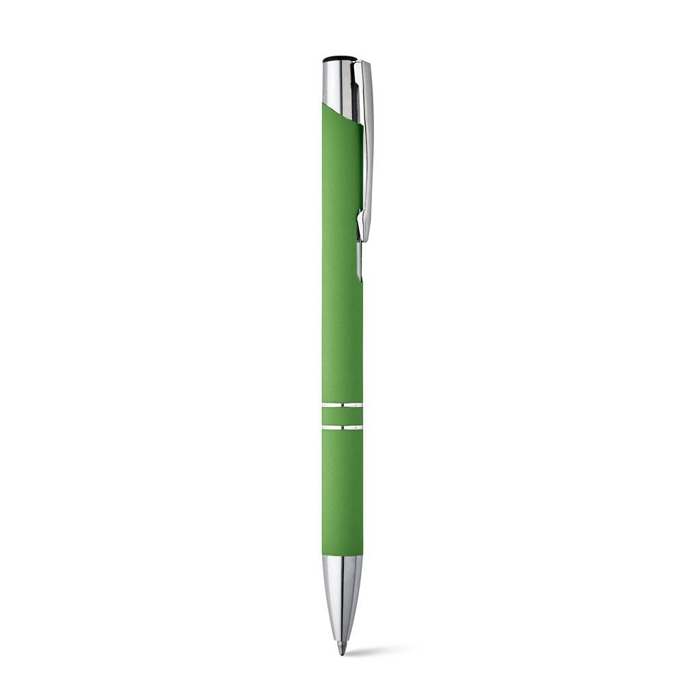 Алюминиевая шариковая ручка Soft Touch, зеленая