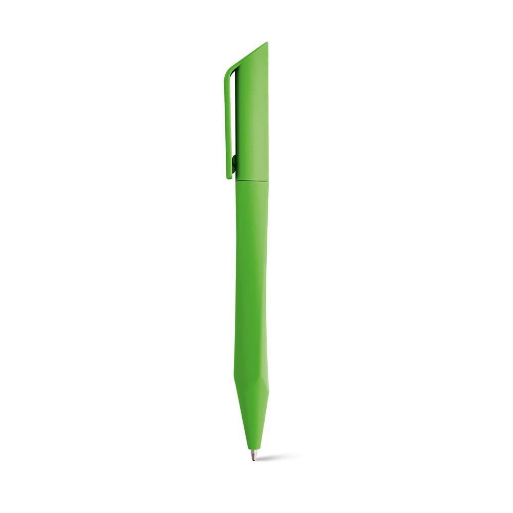 Шариковая ручка, трехгранная, зеленая
