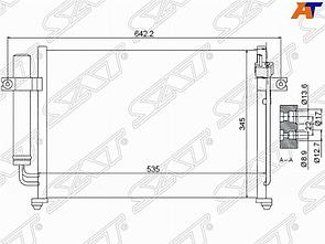 Радиатор кондиционера HYUNDAI GETZ 02-