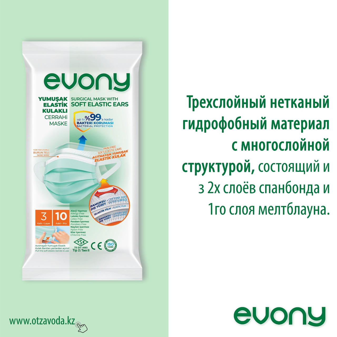 Медицинские маски EVONY