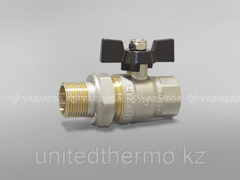 Кран шаровый со сгоном 3/4" Varmega TORO В/Н резьба, бабочка