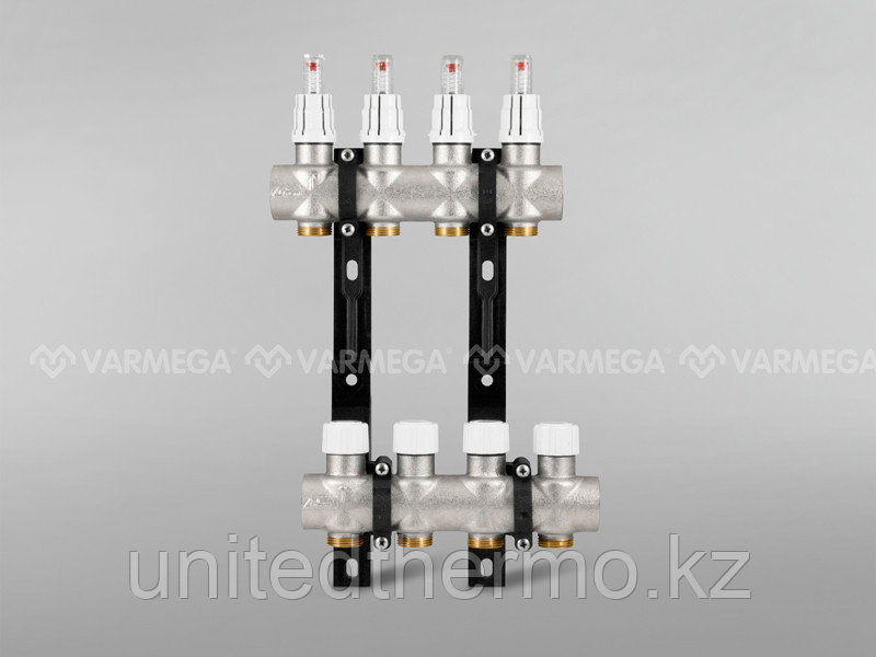 Коллектор для теплого пола с расходомерами Varmega - 3 выходов, S3 1"x3/4" EK