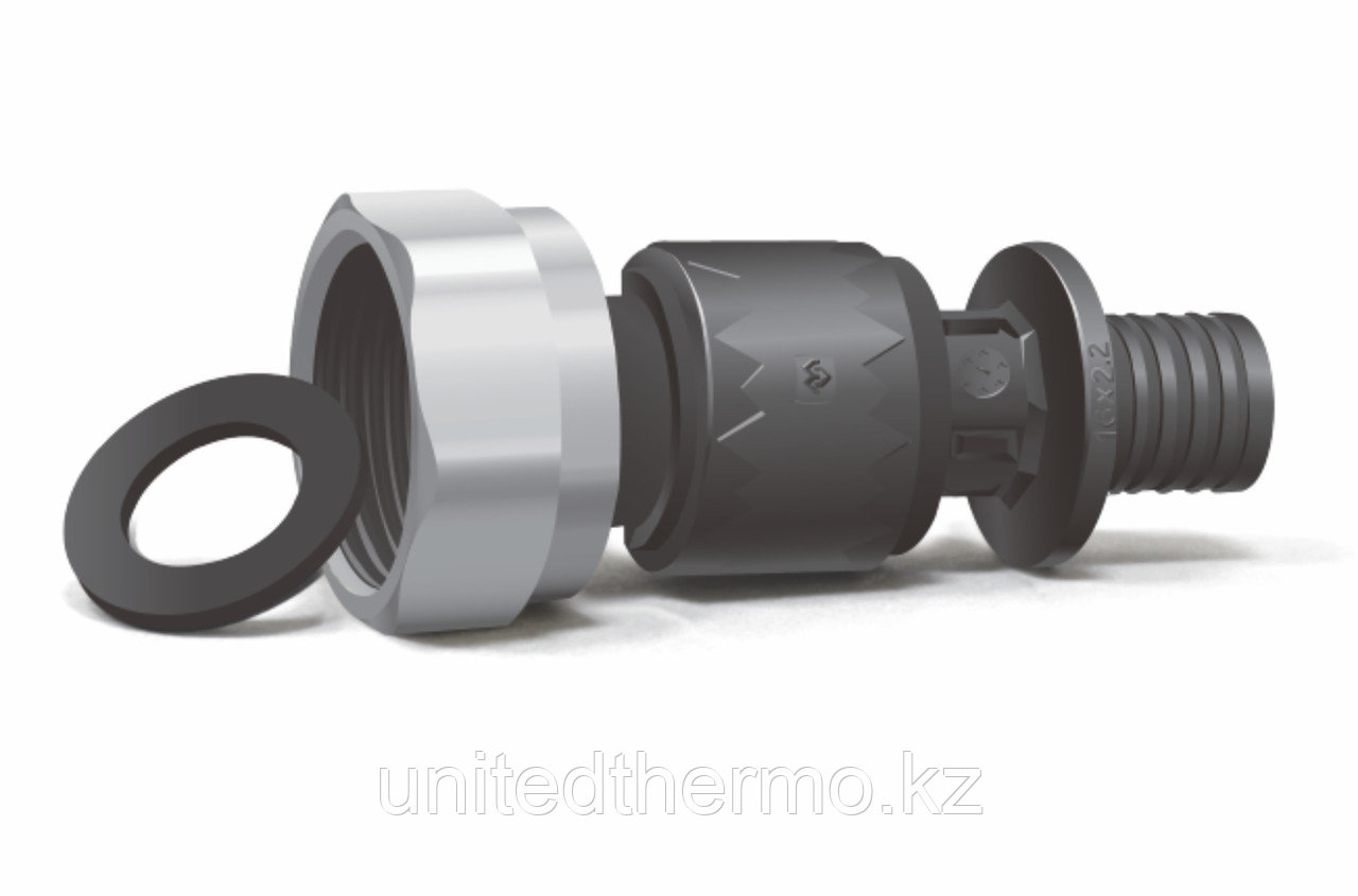 Муфта Varmega-fit d 16*3/4, с накидной гайкой и плоским соединением