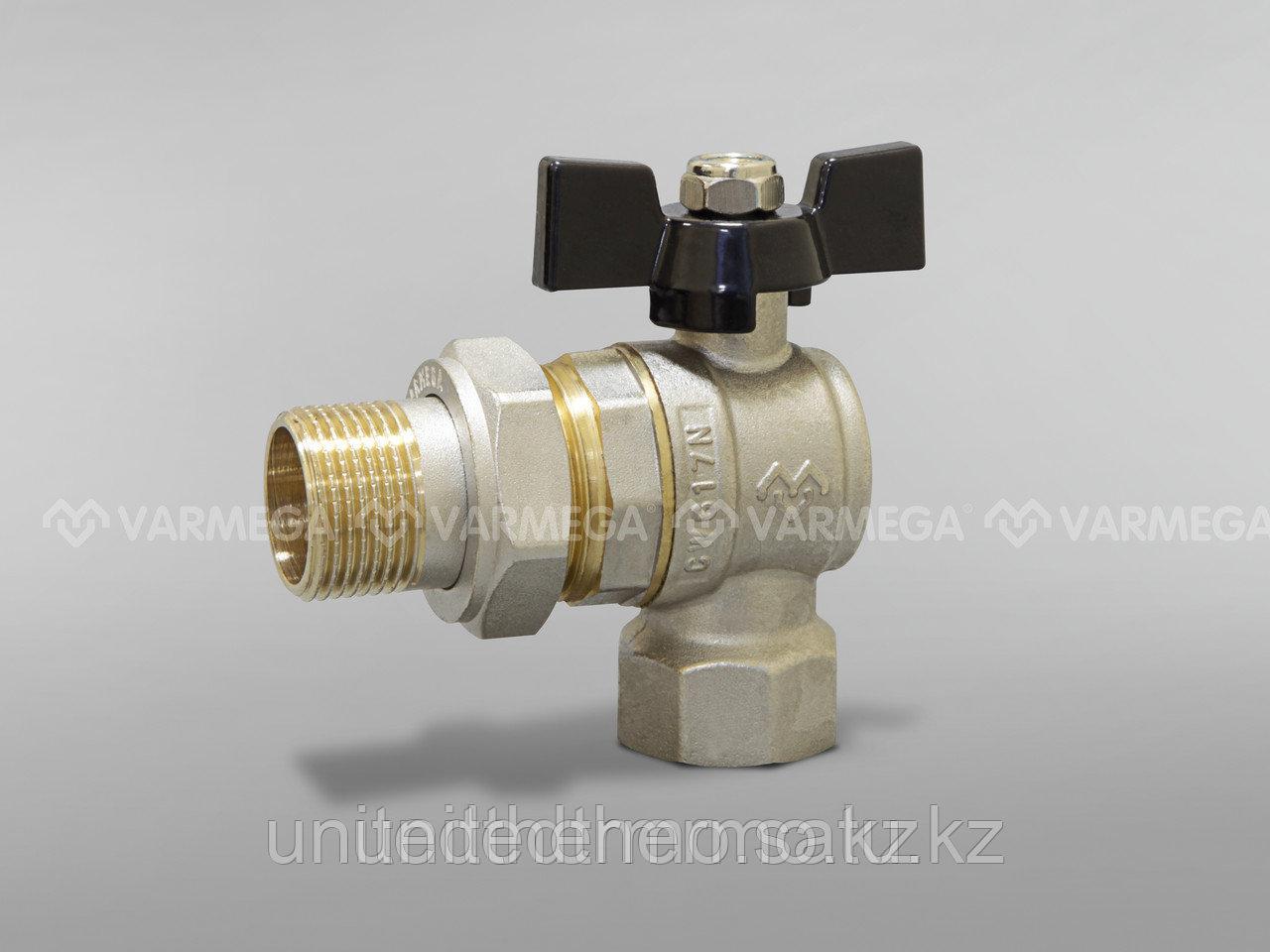 Угловой кран шаровый со сгоном 3/4" Varmega TORO вн-нр резьба