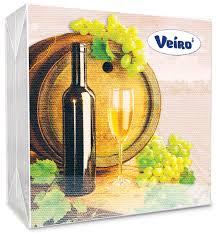 Салфетки сервировочные 33*33 Veiro Винтаж-Вино, 20 штук в пачке
