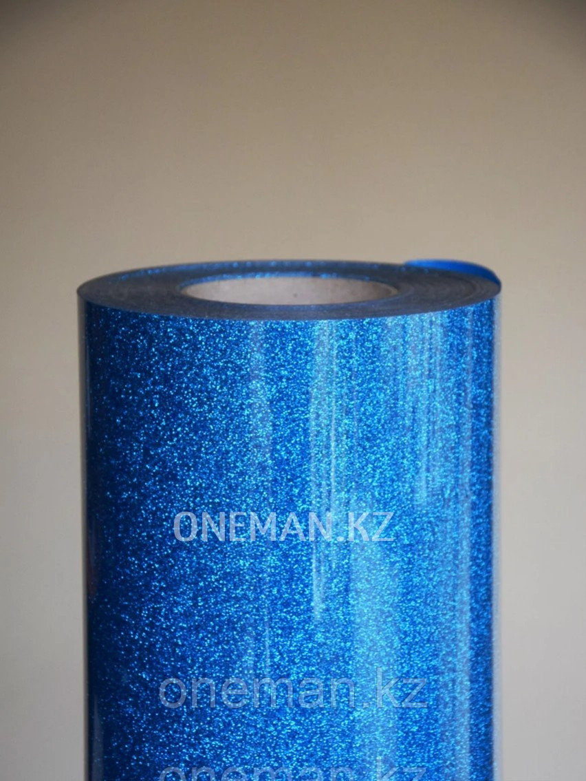 Флекс пленка глиттер голубой (OSG Glitter Blue)