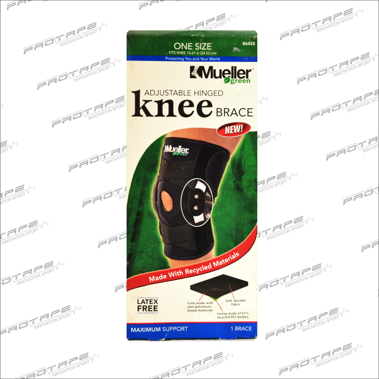 Бандаж на колено Mueller Green Adjustable Hinged Knee Brace шарнирный OneSize - фото 1 - id-p83227580