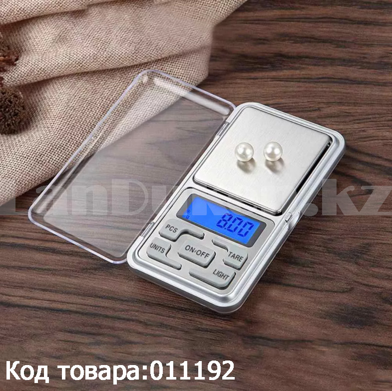 Весы ювелирные электронные карманные на батарейках со съемной пластиковой крышкой-тарой