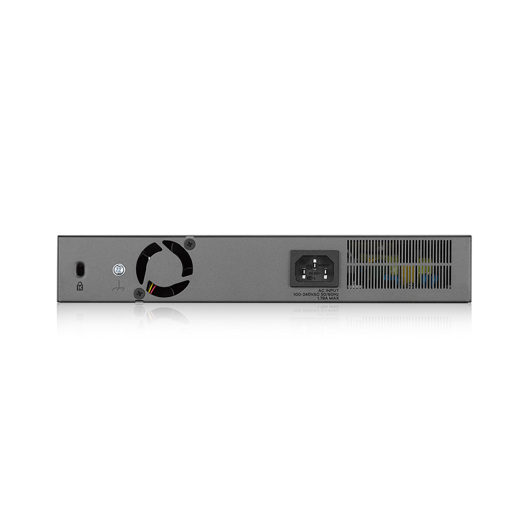 Zyxel GS1350-12HP Коммутатор L2 PoE+ для IP-видеокамер rack 19", 10xGE (8xPoE+), 2xSFP, бюджет PoE 130 Вт - фото 2 - id-p83230095