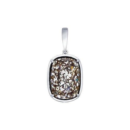 Подвеска SOKOLOV серебро с родием, кристалл swarovski 94031811