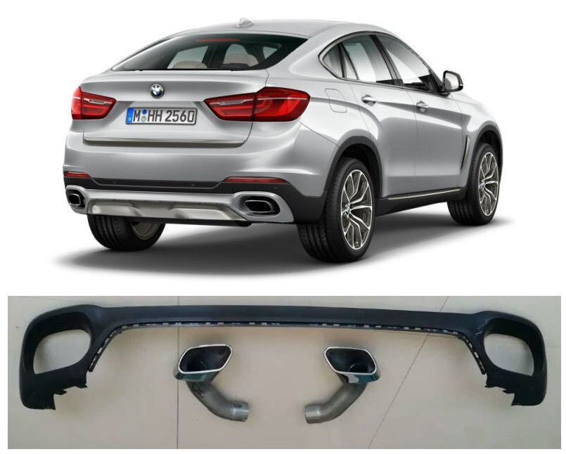 Насадки на выхлоп 5.0i с диффузором для BMW X6 F16 3.0