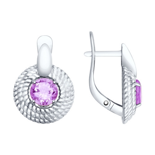 Серьги из серебра с аметистом SOKOLOV 92021739
