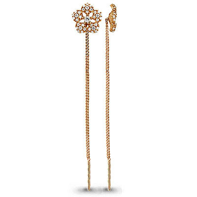Серебряные серьги с фианитом Aquamarine 41034А#