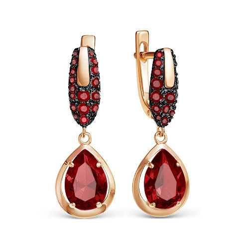 Серебряные серьги с фианитом Teosa 200-1207Gz