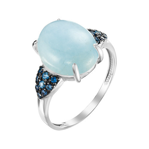 Серебряное кольцо с аквамарином Teosa К625-4905М3