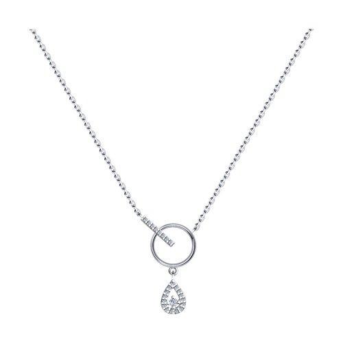 Колье из серебра с фианитами SOKOLOV 94070292 размеры - 50