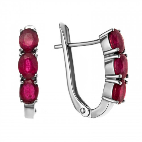 Серебряные серьги с рубином Teosa E-DRGR00940-RB