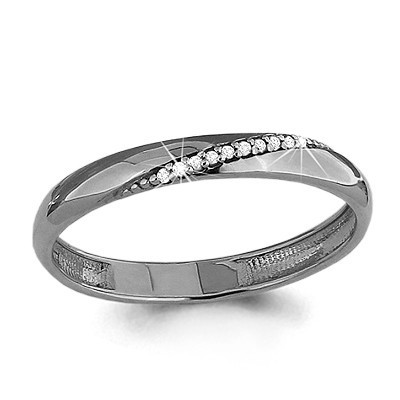 Серебряное кольцо с фианитом Aquamarine 63497А