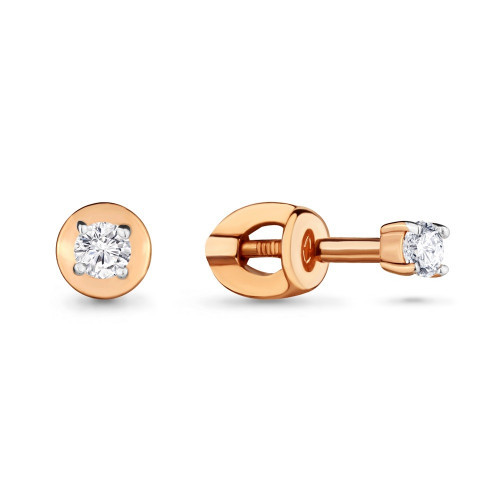 Серьги из серебра с фианитом Aquamarine 40610А#