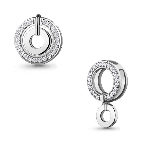 Подвеска из серебра с фианитом Aquamarine 24248А