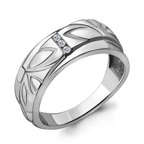 Серебряное кольцо с фианитом Aquamarine 68557А