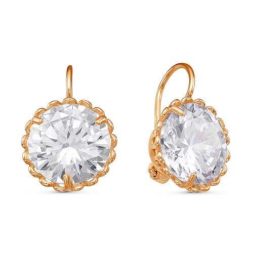 Серьги из серебра с фианитом Красная Пресня 33810877