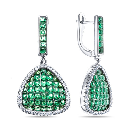 Серьги из серебра с кубическим цирконом TEO SANTINI TS81531-E-QCG