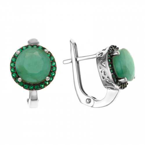 Серебряное кольцо с изумрудом нат. Teosa o