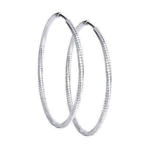 Серьги из серебра с алмазной гранью SOKOLOV 94140083