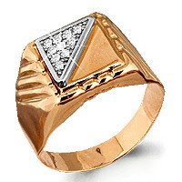 Серебряное кольцо с фианитом Aquamarine 62119А.6